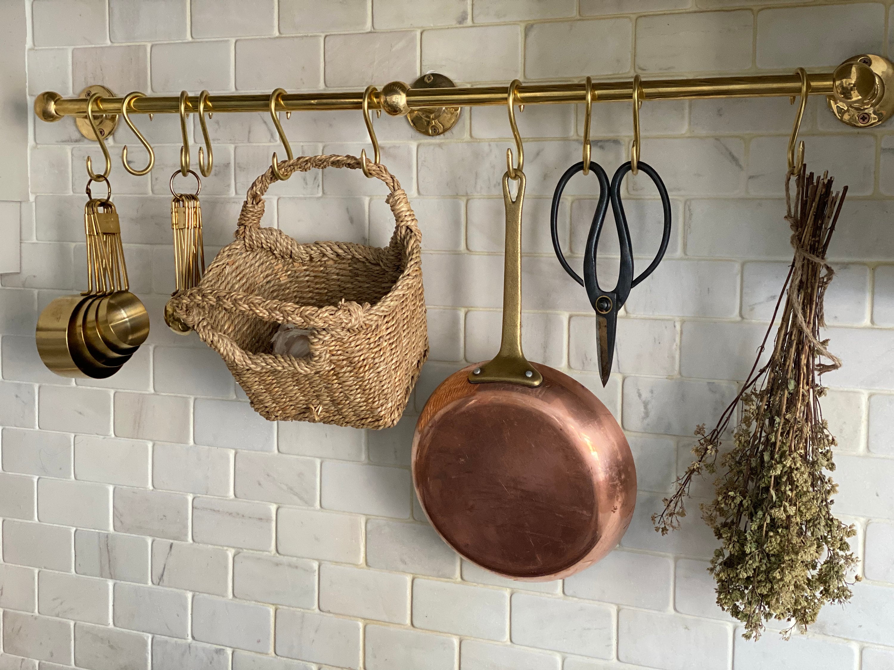 Solid Brass Hanging Rack