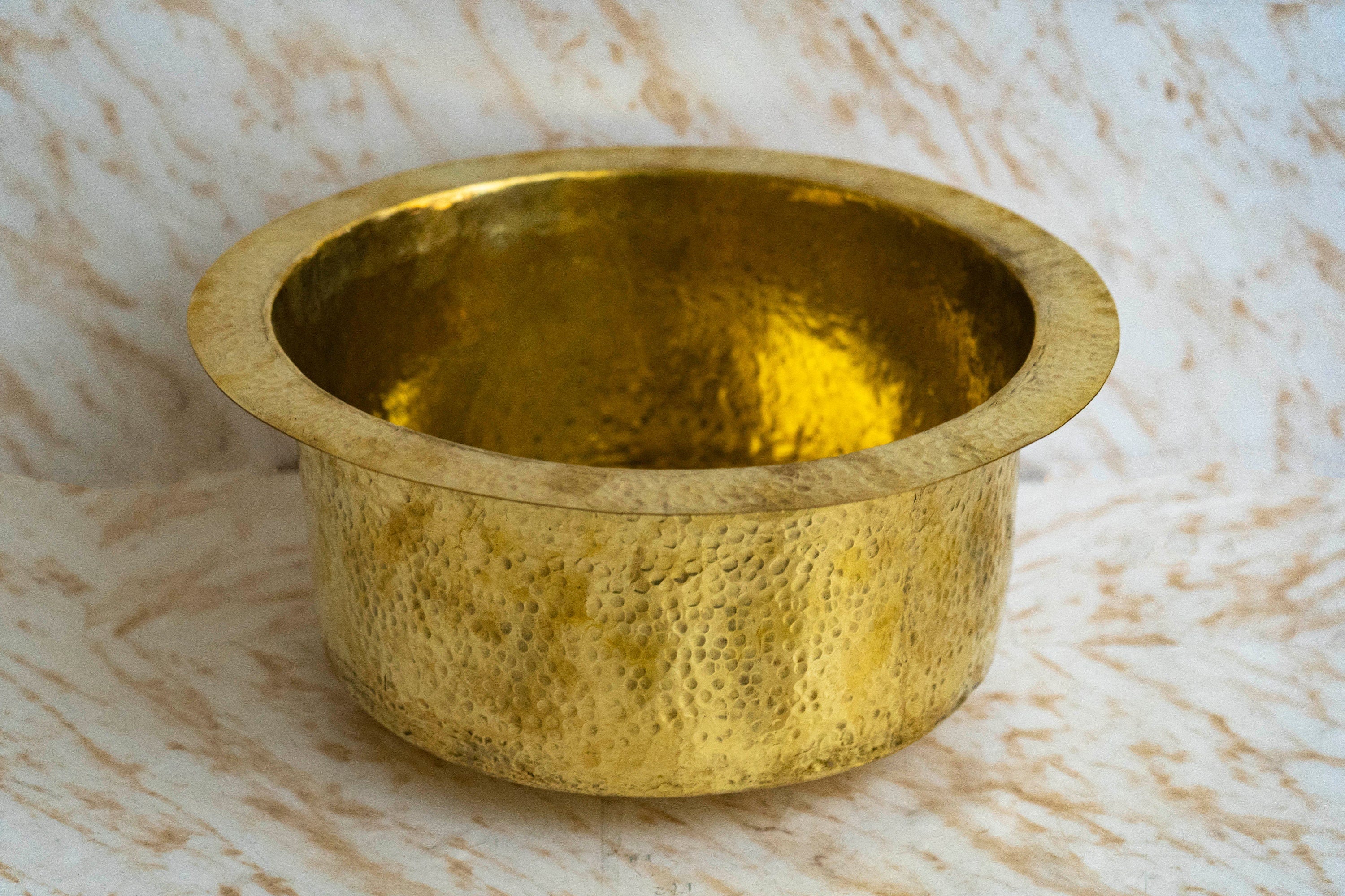 Round Brass Prep Sink