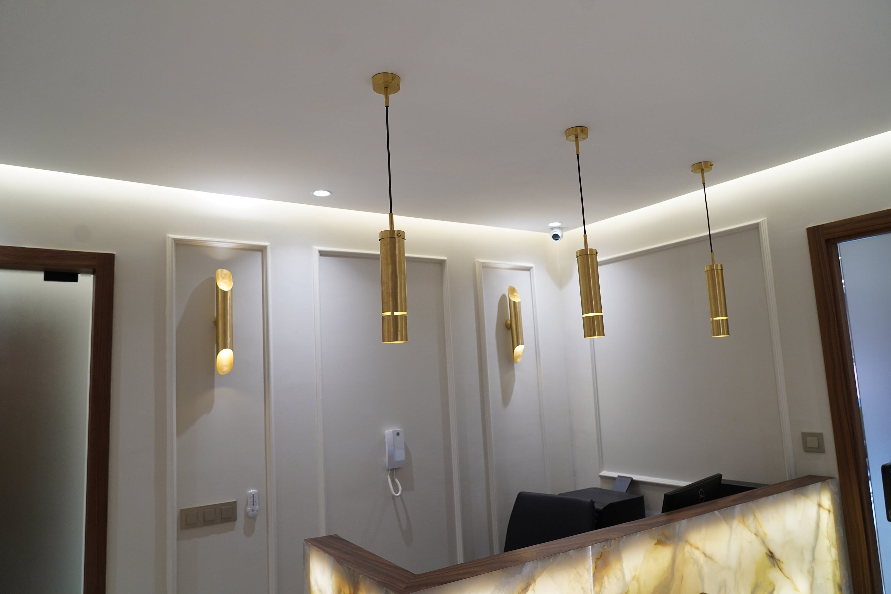 Luxurious Solid Brass Double Wall Light Fixture – Brass Sconce Lights