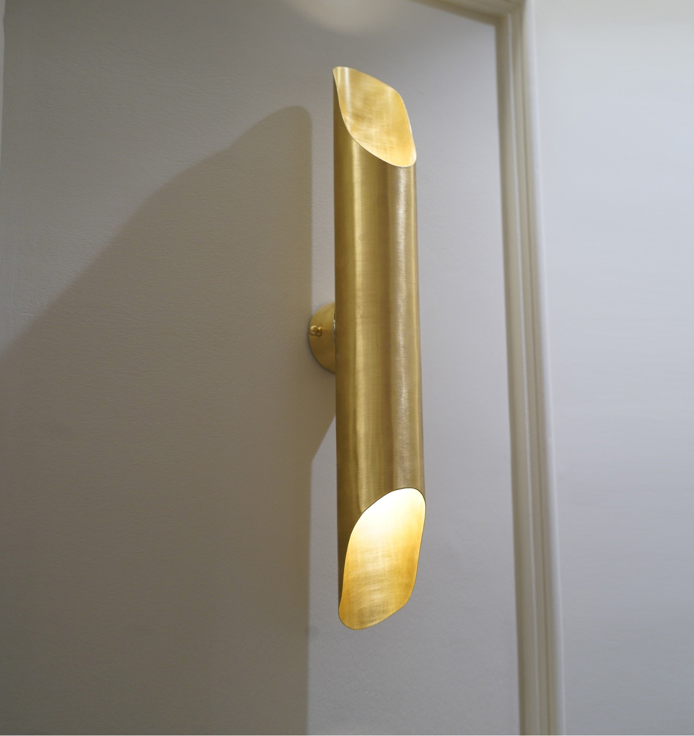 Luxurious Solid Brass Double Wall Light Fixture – Brass Sconce Lights