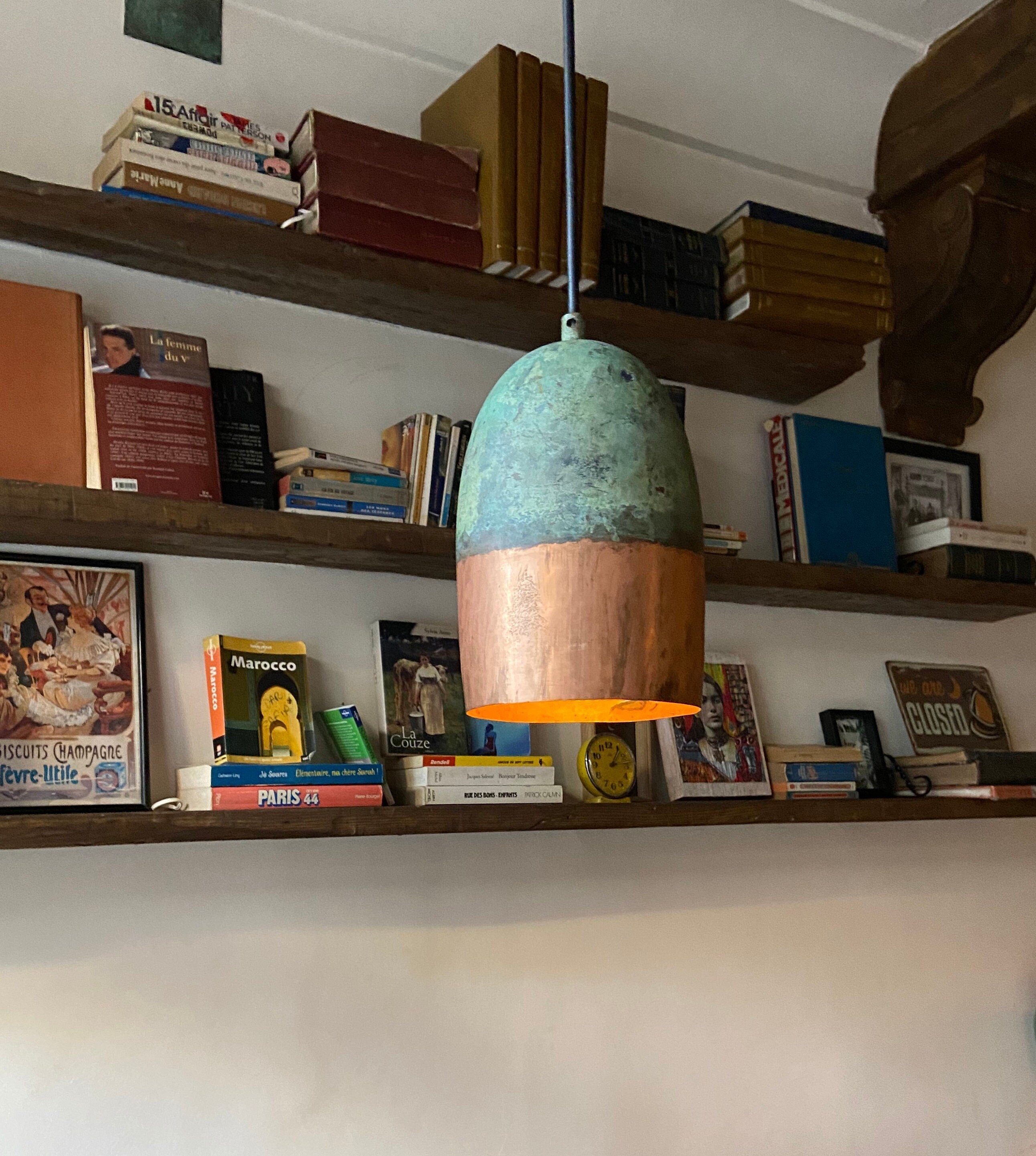 Oxidized Copper Farmhouse Pendant Light