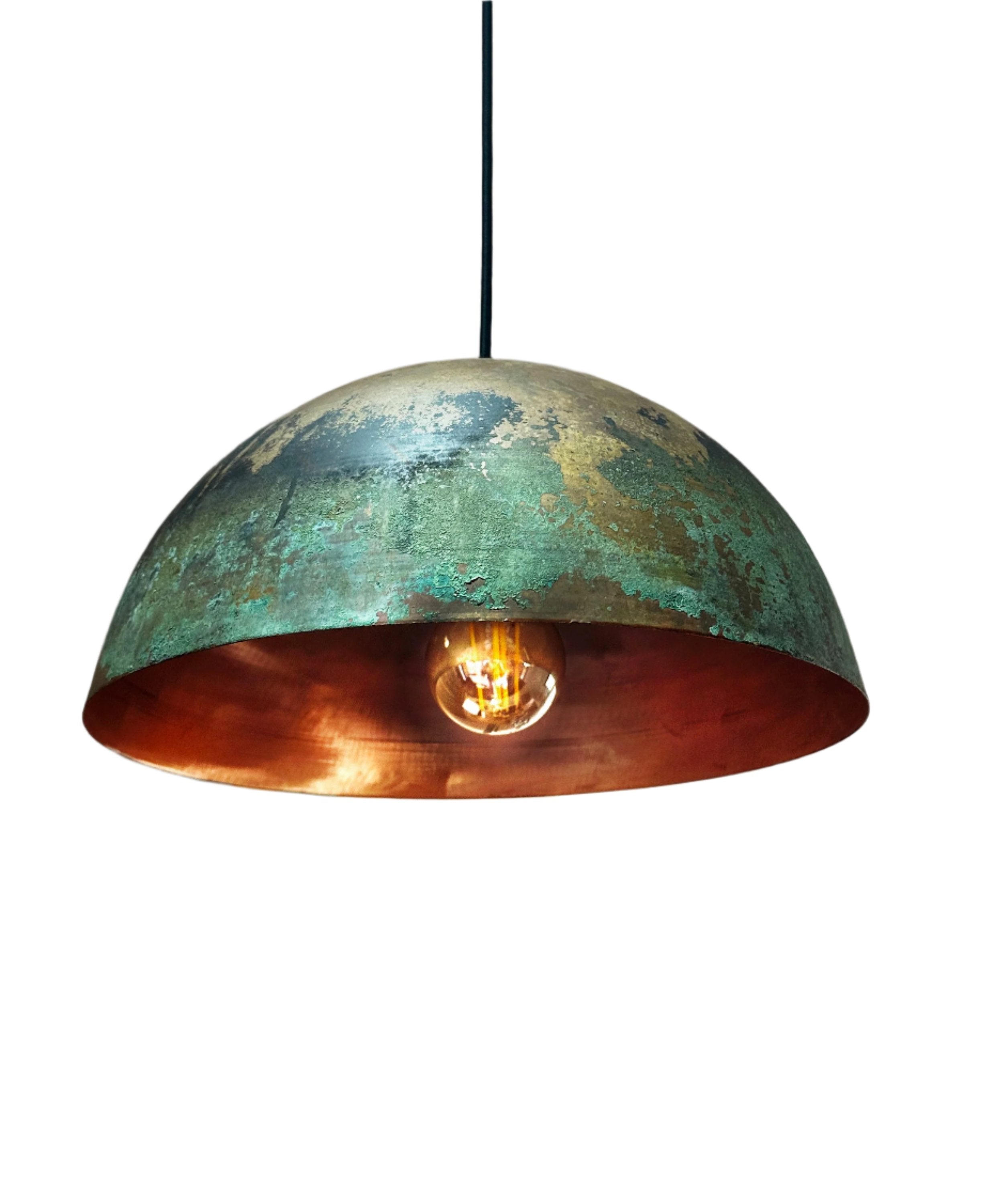 Handcrafted Copper Island Kitchen Lighting – Copper Dome Pendant Light Fixture