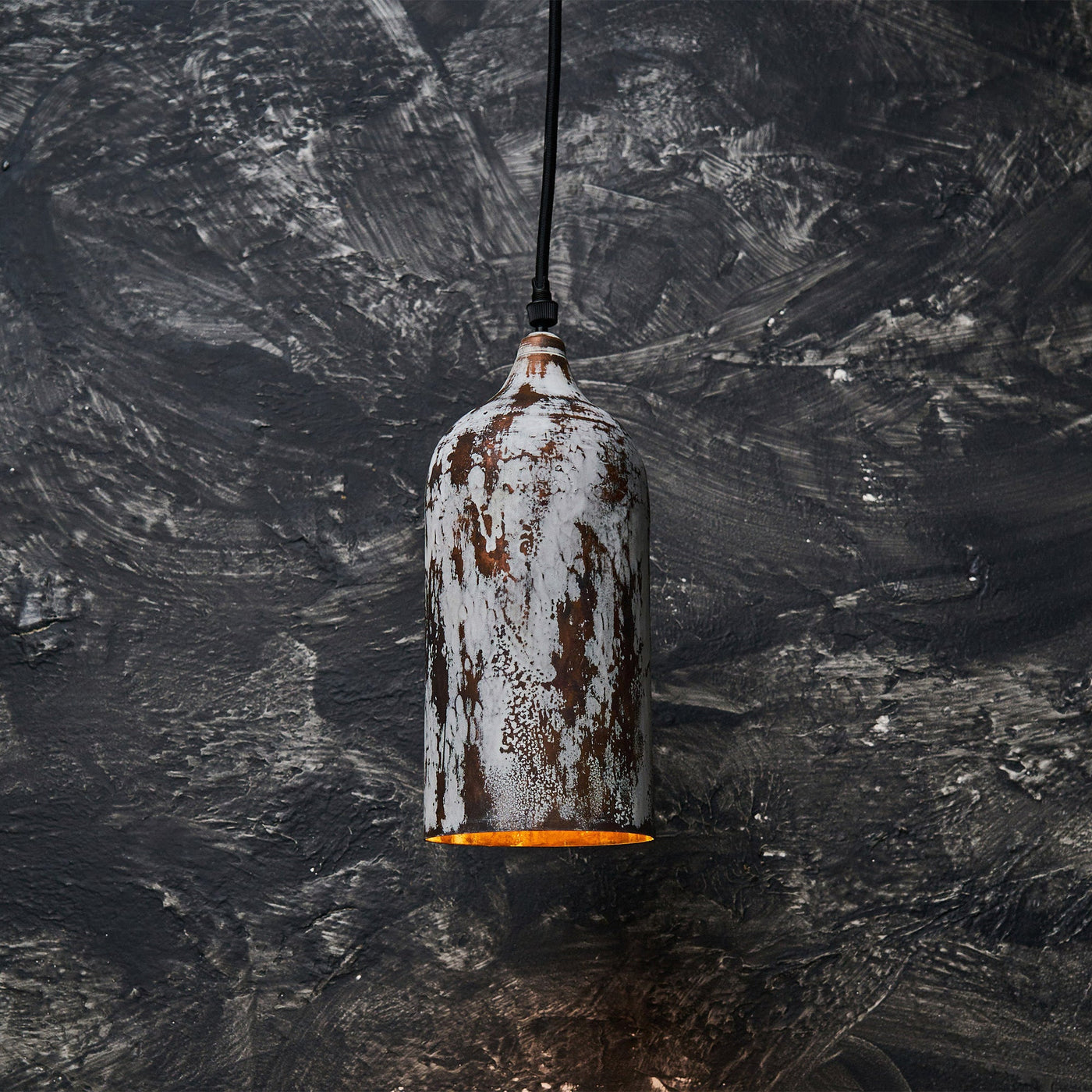 Set of 3 Copper Pendant Lights – Rustic Kitchen Island Lighting