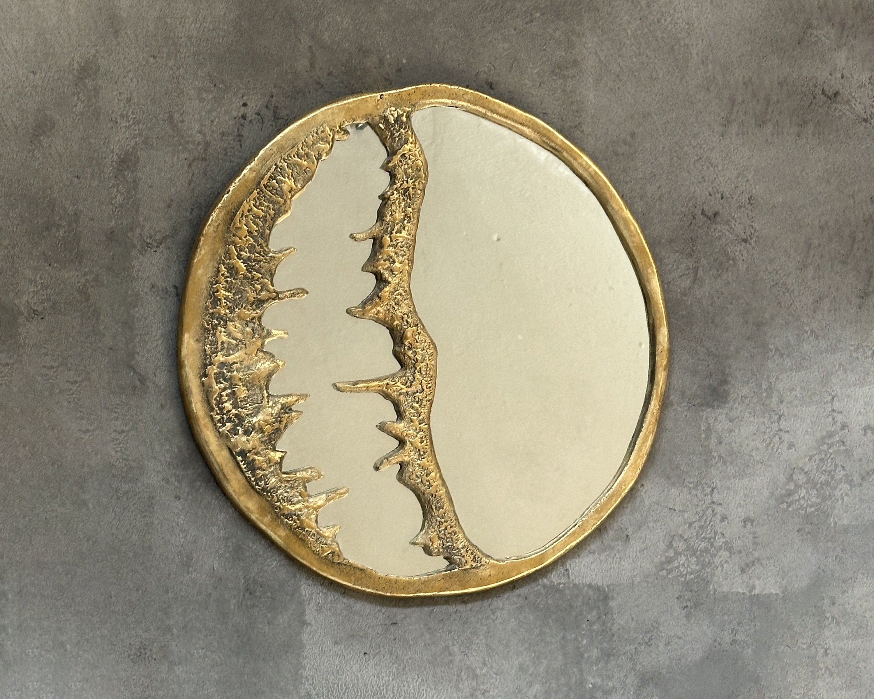 Solid Brass Round Wall Mirror