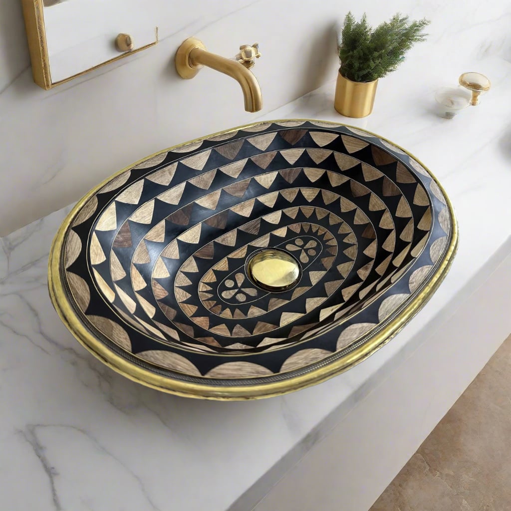 Handcrafted Moroccan Brass Sink