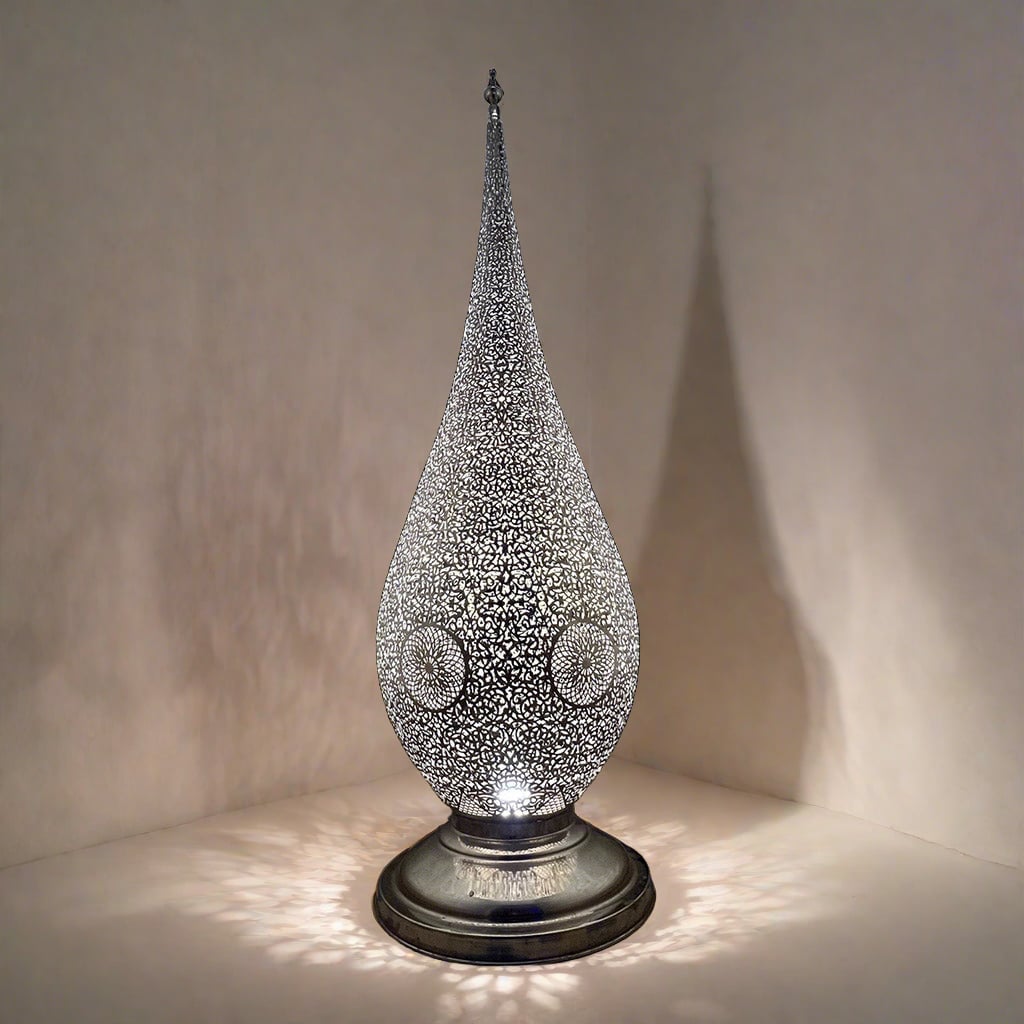 Handcrafted Moroccan Brass Floor Lamp
